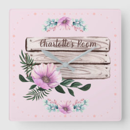 Passen Sie die Bläschen Imitate an Quadratische Wanduhr