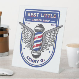 Passen Sie die ID der Barbershop-Station an Sockelschild