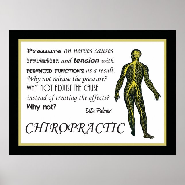 Passen Sie die Ursache für die Chiropraktik an. Poster (Vorne)