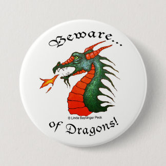 Passen Sie die weißen Drachen auf Button