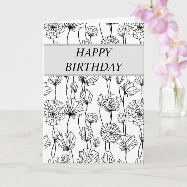 Passen Sie diese Happy Birthday Card an - Blume Karte (Orchidee)