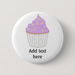 Passen Sie diese Lilac Cupcake Grafik an Button