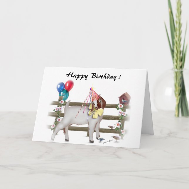 Passen Sie diese Niedliche Boer Goat Birthday Card Karte (Vorderseite)