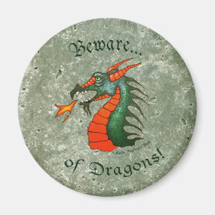 Passen Sie Drache-Steingrün auf Magnet