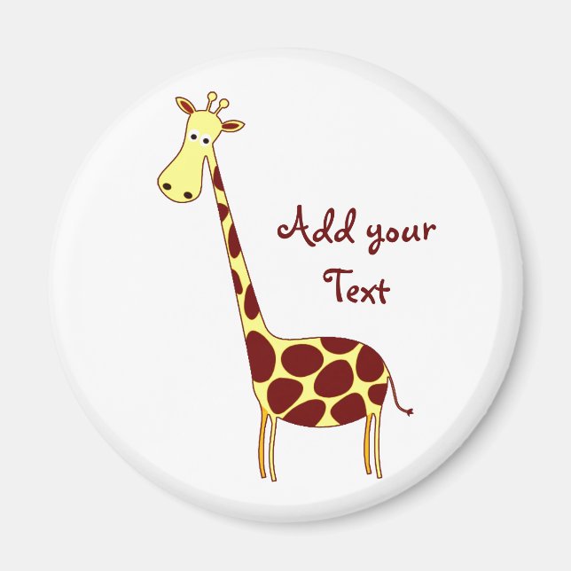 Passen Sie es an! Niedliches Giraffendesign Magnet (Vorne)