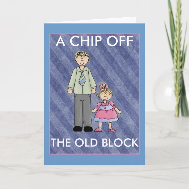 Passen Sie es an! Vater und Tochter Karte (Vorderseite)