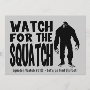 Passen Sie für die Squatch Bigfoot Jagd-Einladung Einladung