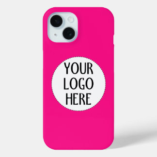Passen Sie Ihr Hot pink Schwarz Weiß Firmenlogo an Case-Mate iPhone Hülle