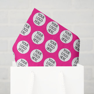 Passen Sie Ihr Hot pink White Firmenlogo-Muster an Seidenpapier