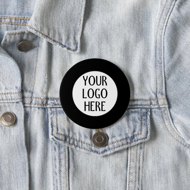 Passen Sie Ihr Schwarz-Weiß-Firmenlogo an Button (Beispiel)