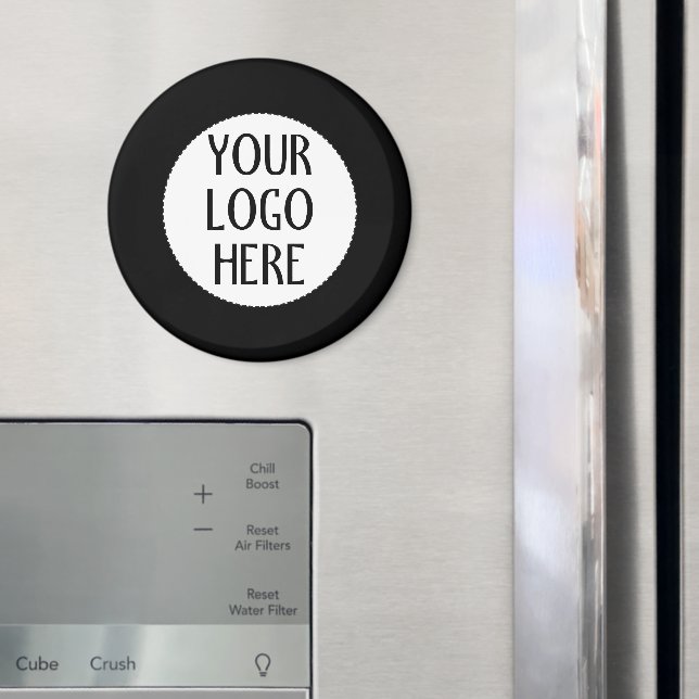 Passen Sie Ihr Schwarz-Weiß-Firmenlogo an Magnet (In Situ (Kühlschrank))