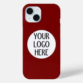 Passen Sie Ihr Schwarz-Weiß-Firmenlogo Dunkelrot a Case-Mate iPhone Hülle
