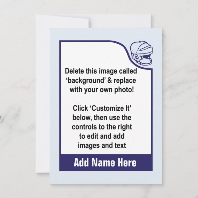 Passen Sie Ihre eigene Hockey-Handelskarte an (Vorderseite)