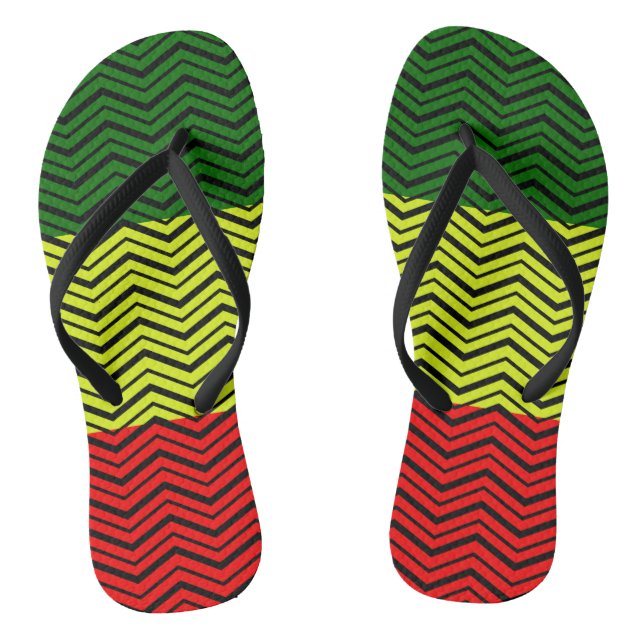 Passen Sie Ihre eigenen - Rasta an Flip Flops (Fußbett)