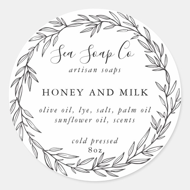 Passen Sie Ihre eigenen Seifenaufkleber an Runder Aufkleber (Vorderseite)