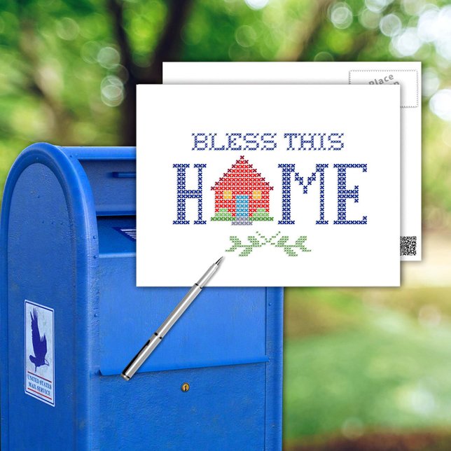 Passen Sie Ihre Postkarte an (This charming postcard is perfect for sending warm wishes and blessings to loved ones near and far. )