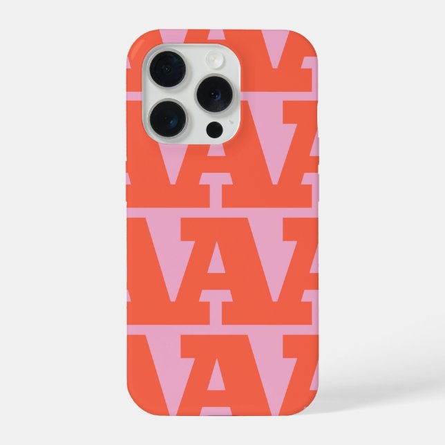 Passen Sie Ihren Buchstaben an, fettes Monogramm-M iPhone Hülle (Rückseite)
