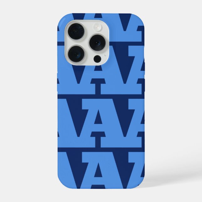 Passen Sie Ihren Buchstaben an, fettes Monogramm-M iPhone Hülle (Rückseite)