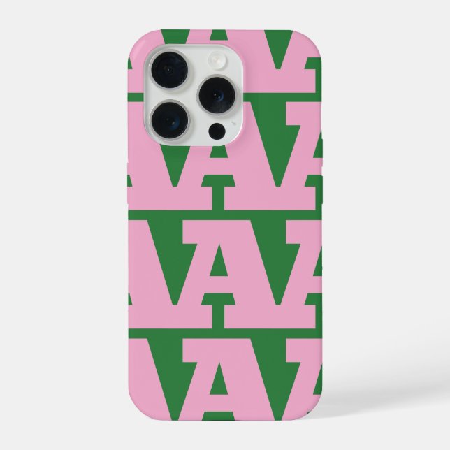 Passen Sie Ihren Buchstaben an, fettes Monogramm-M iPhone Hülle (Rückseite)