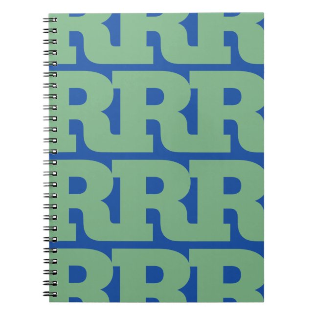 Passen Sie Ihren Buchstaben an, fettes Monogramm-M Notizblock (Vorderseite)