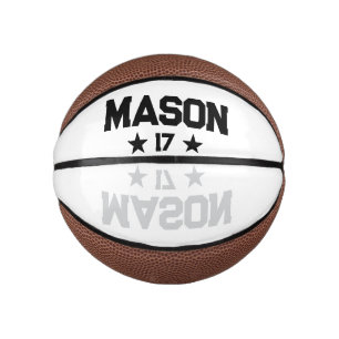 Passen Sie Ihren Namen und Ihre Nummer an Mini Basketball