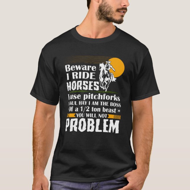 Passen Sie mich reiten Pferde auf, die ich T-Shirt (Vorderseite)