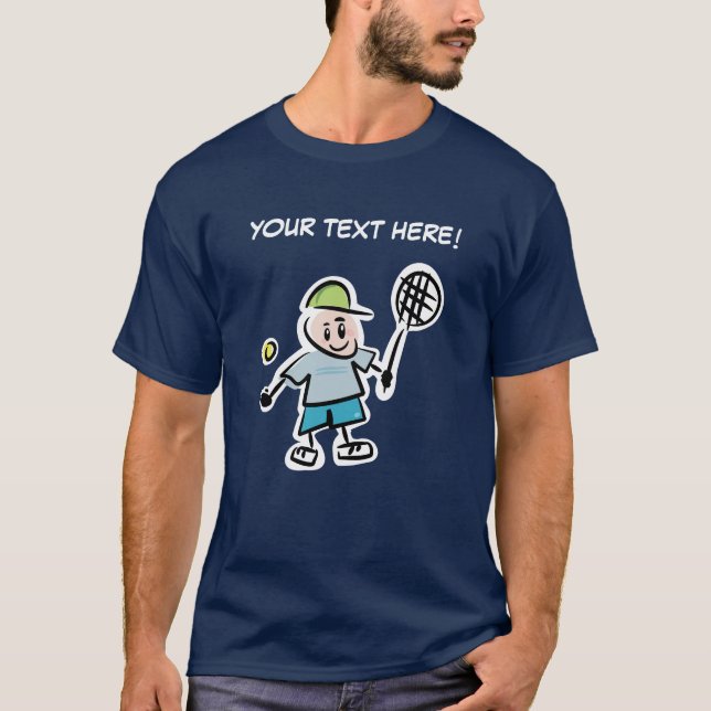 Passen Sie sich das Tennishemd der Männer an T-Shirt (Vorderseite)