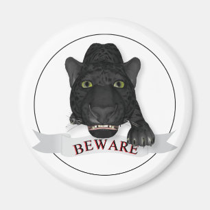 Passen Sie vom schwarzen Panther auf! Magnet