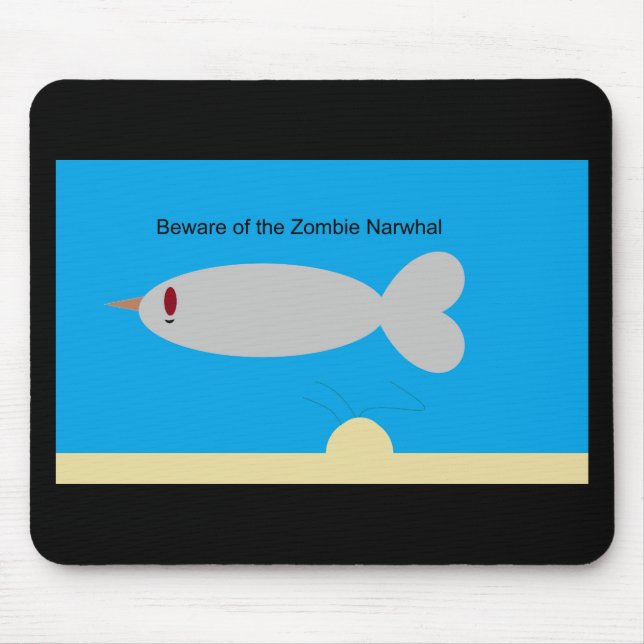 Passen Sie vom Zombie Narwhal auf Mousepad (Vorne)