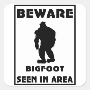 Passen Sie von Bigfoot-Plakat auf Quadratischer Aufkleber