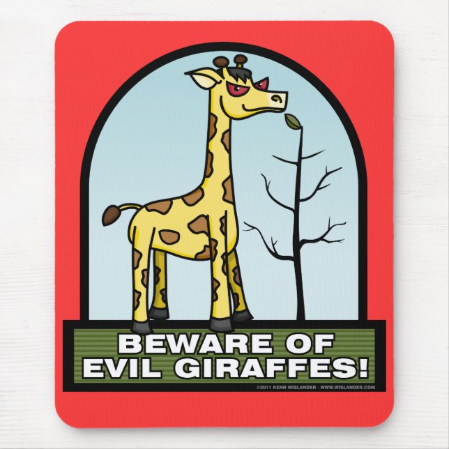 Passen Sie von den schlechten Giraffen Mousepad (Vorne)