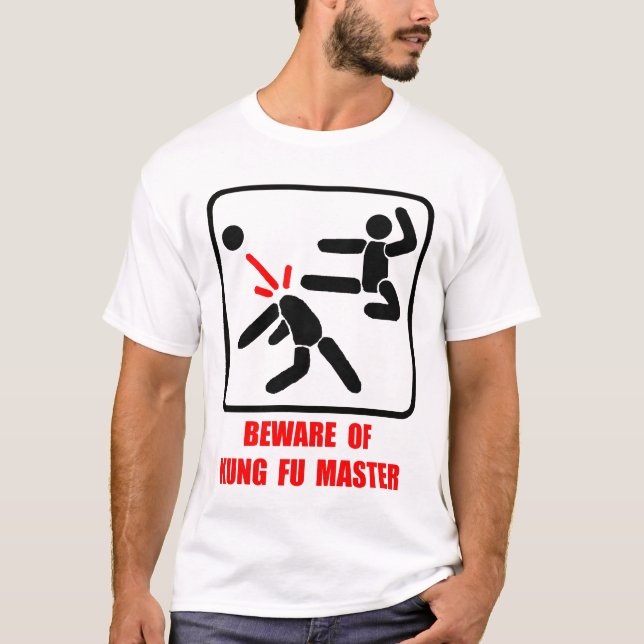 Passen Sie von Kung Fu Meister auf T-Shirt (Vorderseite)