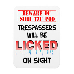 "Passen Sie von Shih Tzu Poo" Magnet auf (weiß)