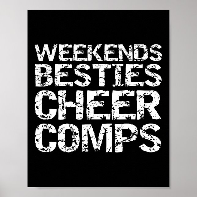Passende Cheerleader-Wettkampf-Geschenke Wochenend Poster (Vorne)