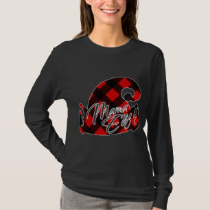 PASSENDE CHRISTMAS RED KARIERT PAJAMA FÜR MAMA ELF T-Shirt
