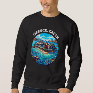 Passende Familie Kreta Griechenland Küstenlinie Ur Sweatshirt