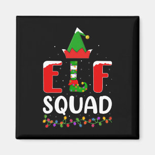 Passende Familien-Elf-Fan-Weihnachtslichter Elf-Sq Magnet