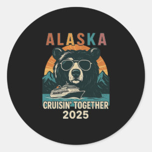 Passende Familienfreunde und Gruppen Alaska Kreuzf Runder Aufkleber