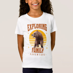 Passende Familienurlaub-Bären-Abenteuer-Style T-Shirt