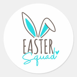 Passende Ostern-Familien-Gruppe Runder Aufkleber
