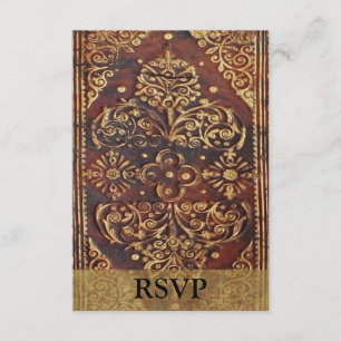 Passende RSVP Vintage Antike Buchabbildung Karte