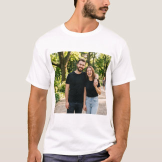 Passende T-Shirts für Paare, einfarbig, schwarz 