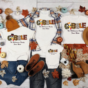 Passender Name Thanksgiving-Paar Truthahn Gackern  Baby Strampler