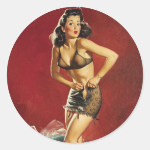 Passender Pin Up Runder Aufkleber