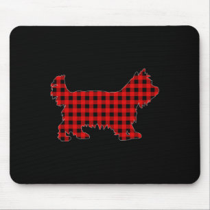 Passendes Büffelkariert Yorkshire Terrier Weihnach Mousepad