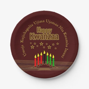 Passendes Frohes Kwanzaa Sieben Prinzipien 7" Pappteller