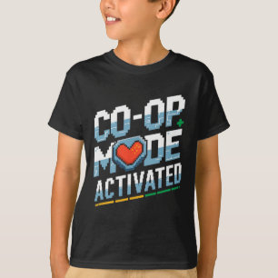 Passendes Gamer-Paar Retro-Gaming Co-op-Modus Akti T-Shirt