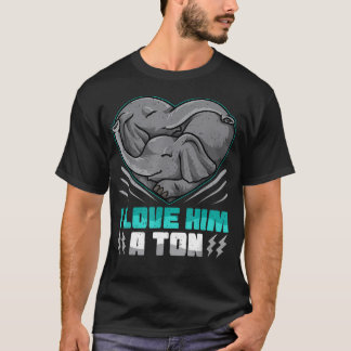 Passendes Paar Ich Liebe Ihn Sehr Elefant Pun T-Shirt
