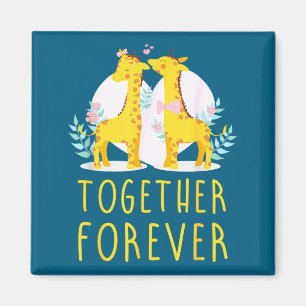 Passendes Paar in Liebesdesign Giraffe Sprüche Des Magnet