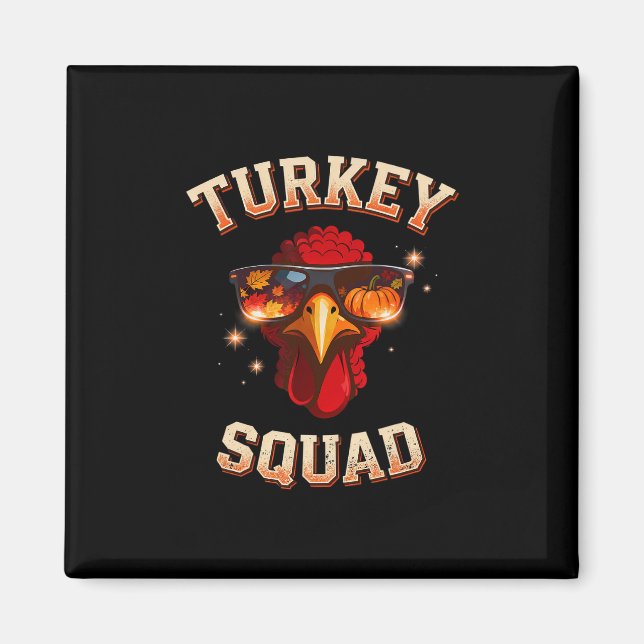 Passendes Thanksgiving Running Turkey Trot Squad T Magnet (Vorne)